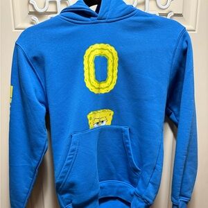 Overtime Youth Boy Blue SpongeBob Kids Hoodie size Youth Medium